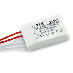 Transformator w obudowie do halogenów 230V AC na 12V AC 60W