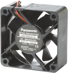 DC axial fan, 12 V, 60 x 60 x 25 mm, 45 m³/h, 36 dB, ball bearing, Panasonic ASFP66391