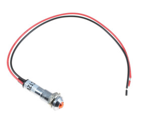Red 8mm Prewired Panel Indicator LED Light 12V