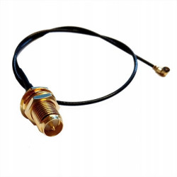 Przejście - U.FL (IPEX) na RP-SMA jack - adapter prosty z przewodem 200mm