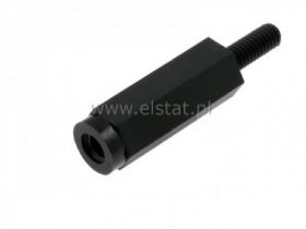 KDA6M3x30 tulejka dystansowa czarna 110stC