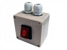 Przycisk czerwony w hermetycznej obudowie