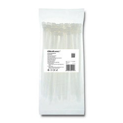 Qoltec Opaski zaciskowe Trytki kablowe 7.2*200mm 50 szt. Nylon66 UV Białe