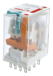 Przekaźnik mocy 24V ac 4PDT Relpol 1.6W, Wciskane 158Ω Wciskane