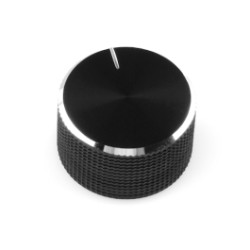 Black Metal Knob - 14x24mm