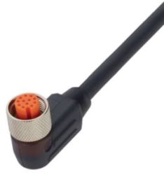 RKWT 12-346/5 M (dawniej RKWT 12-348) sw, PUR 12x0,25mm2, czarny, z gniazdem kątowym M12x1, LUMBERG, RKWT123465M, 934627009, PM1