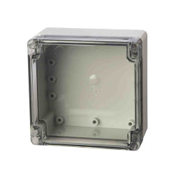 Obudowa ABS szerokość zew. 120 mm długość zew. 122 mm wys. zew. 75 mm Fibox IP67 Szary