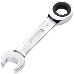 Draper 27890 HI-TORQ&#xAE; Metric Stubby Ratchet Combination Spanner 12mm