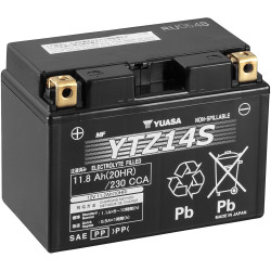 Yuasa YTZ14SWC YTZ14S Motorcycle Battery 12V 11.2Ah Maintenance-Free