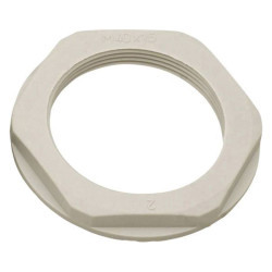 HELUKABEL 97819 KMK-PA Locknut M25 Polyamide Grey-White Flanged
