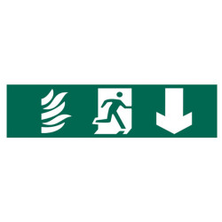 Scan 5203 Running Man Arrow Down - PVC 200 x 50mm