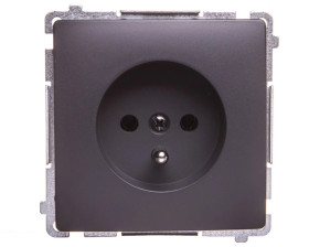 Simon Basic Gniazdo pojedyncze z/u 16A 250V grafit matowy BMGZ1.01/28
