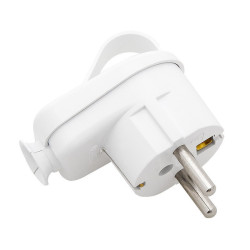 WTYCZKA SIECIOWA WT-16U/Z Z UCHEM KĄTOWA BIAŁA 230V 16A /2382