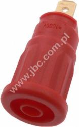 SEP 2610 F4.8 RT Gniazdo bezp. 4mm, konektor 4,8mm, 25A, czerwony, Hirschmann, 972361101, SEP2610F4.8RT