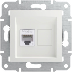 Schneider Electric EPH4770121D Asfora RJ45 CAT 6 Socket white flush-mount