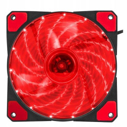 WENTYLATOR 120x120x25mm 120x25mm 12025 12V CZERWONY 3 PIN