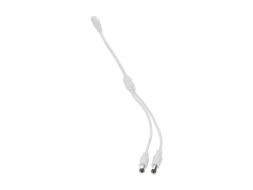 Rozgałęźnik DC 5.5X2.1 2W-1G biały 32cm 22/20awg