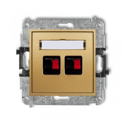 MINI Gniazdo głośnikowe podwójne złote 29MGG-2