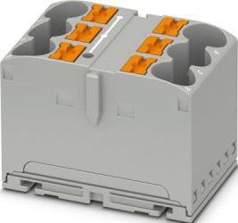 Distribution block, push-in connection, 1.0-10 mm², 57 A, 6 kV, gray, 1082387