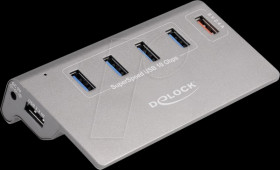 64182 USB 3.1 5 port hub, 4x A, fast charging port, incl. power supply