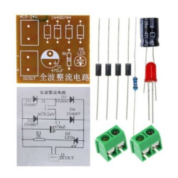 Power Supply Module with 1A - 3-20V Filter - AC to DC Graetz Bridge - DIY Kit