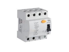 Wyłącznik różnicowoprądowy 4P 63A 300mA typ AC KRD6-4/63/300 23201 KANLUX