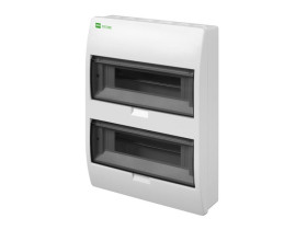 Rozdzielnica natynkowa 24 modułowa 2x12M drzwi transparentne IP40 ELEGANT RN (PE+N) 2405-01 ELEKTRO-PLAST NASIELSK