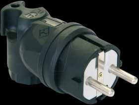 05811-S Grounding plug type F - CEE 7/4, IP44, black