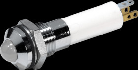 19TR0A12 LED signal light, red/green/yellow, 12 VDC, Ø8 mm, 10/20/30 mcd