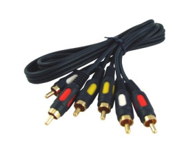 Kabel 3*RCA łezka 0,8m