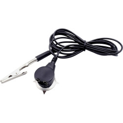 Quadrios 1903EC031 ESD Earth Cable 1.8m Clamp 10mm Stud Socket Alligator Clip