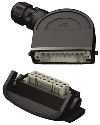 Obudowa złączy dużej mocy HARTING Montaż w przegrodzie rozmiar 16A Proste