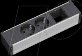 912.003 CONI power strip, 2x power, 1x custom