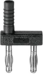 Złącze męskie bananowe Stäubli EK-400 20.1010-21 Średnica pina: 4 mm Rozstaw kołków: 14 mm szary 1 szt.