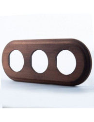 DREWNIANA RAMKA TRZYROTNA PODTYNK DARK 2WOODF03D