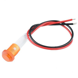 Yellow Prewired 10mm Snap-Fit Panel Indicator 220V