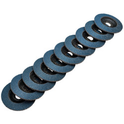 Draper 85724 Zirconium Oxide Flap Discs, 115 x 22.23mm, 60 Grit (Pack of 10)