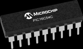 PIC microcontroller, 8 bit, 4 MHz, PDIP-18, PIC16C54C-04/P