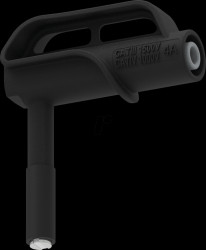 398028 Magnetic angled adapter, 6.6 mm, black