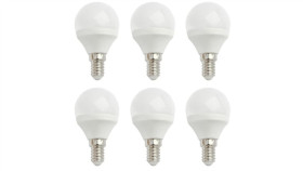 Żarówka Led E14 230V 6W Kula 520Lm Ciepła Komplet 6Szt
