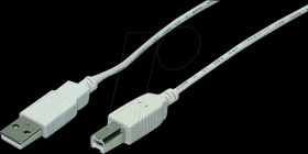 CU0007 USB 2.0 cable, USB-A/M to USB-B/M, grey, 2 m