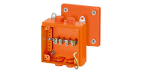 Puszka elektroinstalacyjna ścienna Blacha stalowa 80 x 150 x 150mm Pomarańczowy IP66 HENSEL