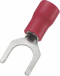 Konektor widełkowy 6.5mm czerwony