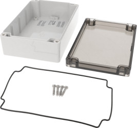 PC enclosure, (L x W x H) 180 x 119 x 61 mm, light gray (RAL 7035), IP68, 1554H2GYSL