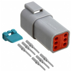 Amphenol AT04-6P-KIT01 AT Series Female Connector 6POS Crimp 16-18AWG