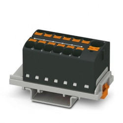 Blok rozdzielczy PTFIX 10/12X4-NS35 BK, czarne złącze przemysłowe - 12 punktów przyłączeniowych o przekroju 4mm2 /8szt./