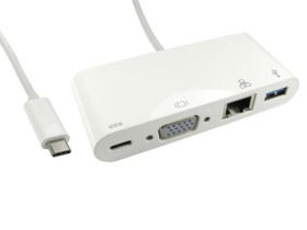 Adapter, do wyświetlaczy: 1, USB C, USB 3.1, VGA