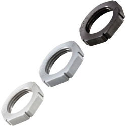 Wiska 10062716 EMUG 32 Silver-Grey Plastic Locknut M32