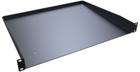 Shelf, steel, (W x H x D) 490 x 44 x 381 mm, 1 U, black, RASU190115BK1