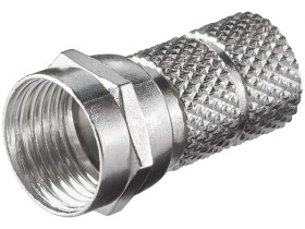 Złącze F skręcane 6,5 mm adapter skręcany z cynku z niklowymi stykami